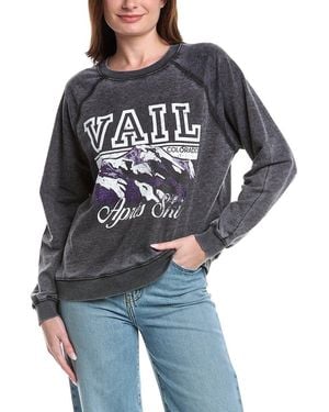 Prince Peter Vail Apres Ski Oversized Burnout Sweatshirt - Gray