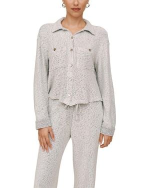 Bella Dahl Cozy Pocket Button Down - Gray