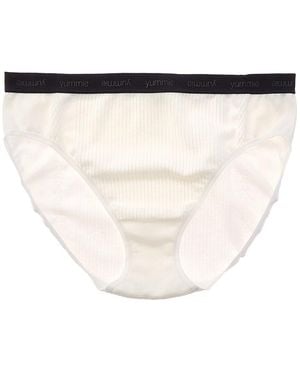 Yummie Gemma Ribbed Hi-Leg Brief - White