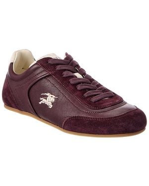 Burberry Knight Runner Leather & Suede Sneaker - Purple