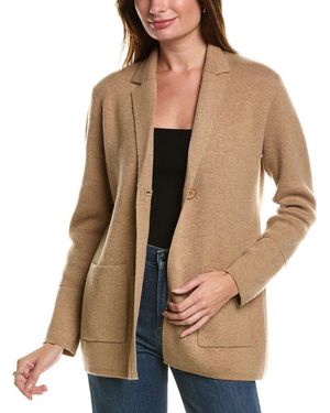 Forte Double Knit Wool & Cashmere-Blend Blazer - Natural