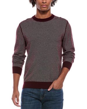 Vince Multi Birdseye Wool-Blend Crewneck Sweatshirt - Gray