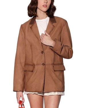 Walter Baker Ray Leather Blazer - Brown
