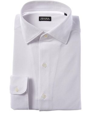 ZEGNA Regular Fit Dress Shirt - White