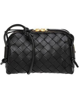 Bottega Veneta Intrecciato Leather Pouchette - Black