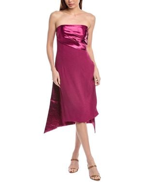 Rene Ruiz Strapless Crepe Mini Dress - Purple