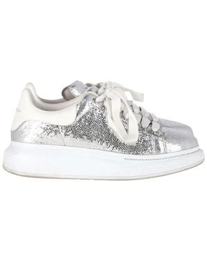 McQueen Leather Oversized Trainer (Authentic Pre-Loved) - Grey
