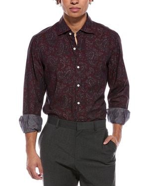 Isaia Mix Sport Shirt - Red