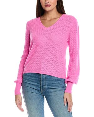 Isla Dion Pointelle Cashmere Jumper - Red