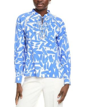 Gracia Tie-Neck Top - Blue