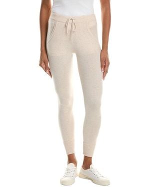 N.Peal Cashmere Tabitha 100% Cashmere Lounge Trouser - Natural