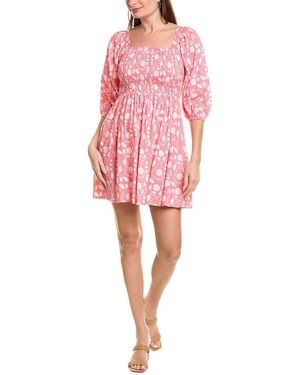 Garrie B Short Sleeve Mini Dress - Pink