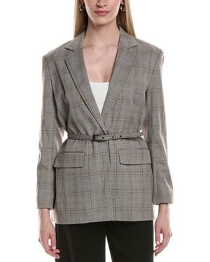 Kenneth Cole Belted Jacket - Grey