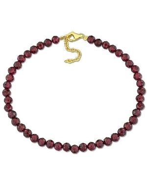 Rina Limor 6.97 Ct. Tw. Garnet Beaded Bracelet - White