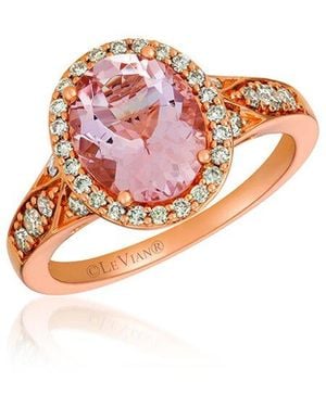 Le Vian Le Vian 14k Rose Gold 2.19 Ct. Tw. Diamond & Morganite Ring - Pink