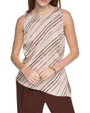 Halston Sleeveless Printed Top - Natural