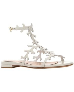 Gianvito Rossi Ocean Leather Sandal - White