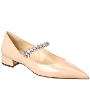 Jimmy Choo Bing Pump Patent Ballet Flat - Natural