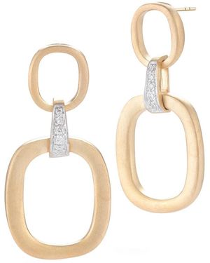 Reiss 14K Two-Tone 0.10 Ct. Tw. Diamond Link Earrings - White