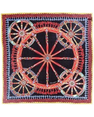Dolce & Gabbana Carretto Print Silk Scarf - Blue