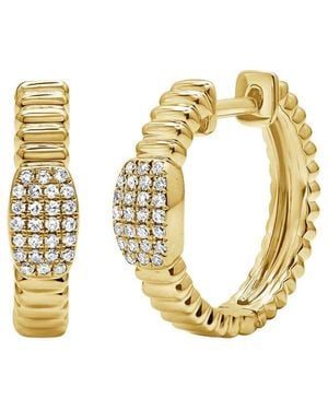 Sabrina Designs 14K 0.11 Ct. Tw. Diamond Huggie Earrings - Metallic