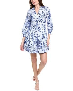 10 Crosby Derek Lam Jessica Mini Dres - Blue