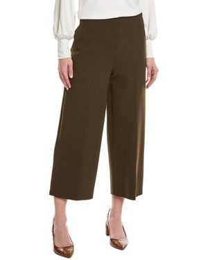 Vince Crop Wide Leg Wool-Blend Pant - Green