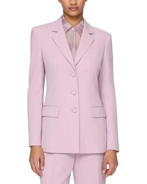 Lafayette 148 New York Single Breasted Three Button Jacket - Pink
