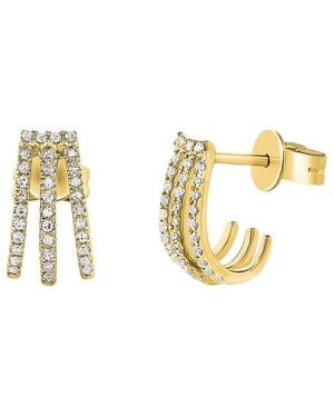 Sabrina Designs 14K 0.18 Ct. Tw. Diamond Huggie Earrings - Metallic