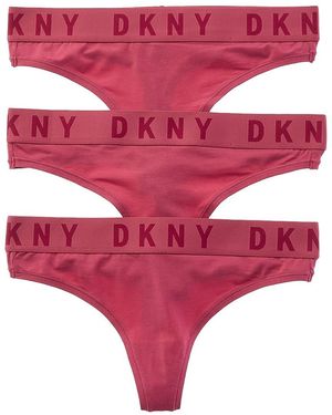 DKNY 3Pk Thong - Red