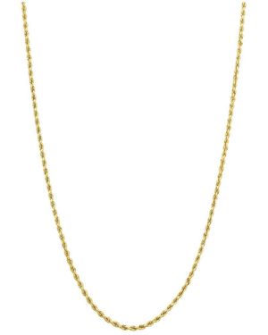 Italian Gold 18K Rope Chain Necklace - Metallic