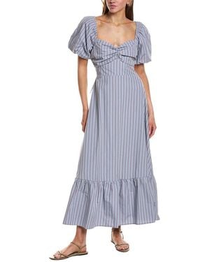 English Factory Striped Tie Back Maxi Dress - Purple