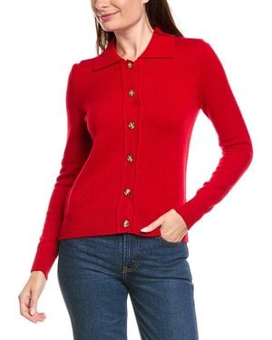 Kier + J Kier + J Wool & Cashmere-Blend Cardigan - Red