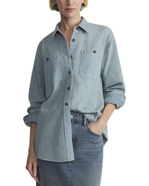 Lafayette 148 New York Patch Pocket Shirt - Blue