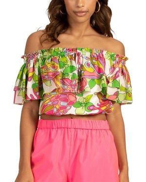 Trina Turk Solange Silk Top - Pink