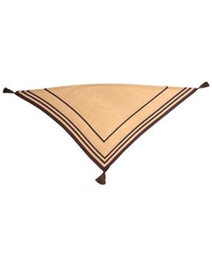 Nicole Miller Tassel Corner Scarf - Natural