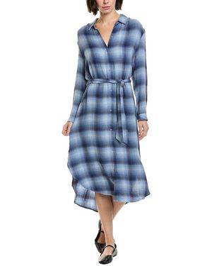 Bella Dahl High-Low Maxi Shirtdress - Blue