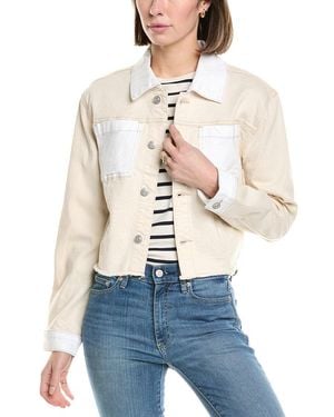 Hudson Jeans Micro Cropped Jacket - White