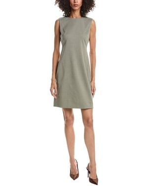 Theory Fitted Wool-Blend Mini Dress - Green