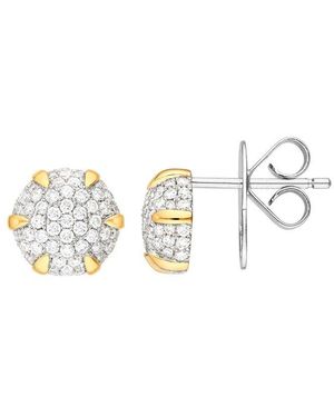 HAWLEY ST 14K 0.61 Ct. Tw. Diamond Pave Earrings - White