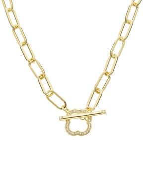 Juvell 18K Cz Toggle Necklace - Metallic