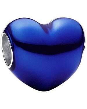 PANDORA Moments Metallic Heart Charm - Blue