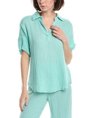 Michael Stars Gigi Popover Top - Green