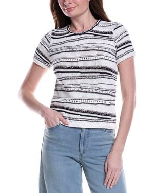 NIC+ZOE Shoreline Mix Knit T-Shirt - White
