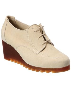 Arche Larrow Leather Wedge Trainer - White