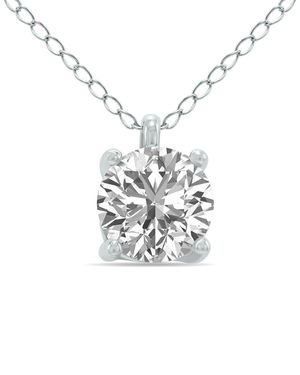 Lab Grown Diamonds 14K 1.00 Ct. Tw. Lab Grown Diamond Necklace - White