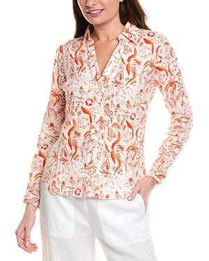HIHO Twig Linen Top - White
