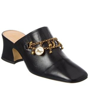 Chloé Charms Leather Mule - Black