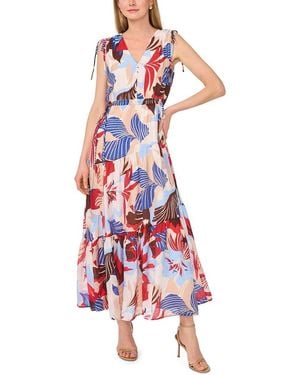Vince Camuto V Neck Maxi Dress - Red