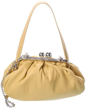 Weekend by Maxmara Cubico Leather Clutch - Metallic